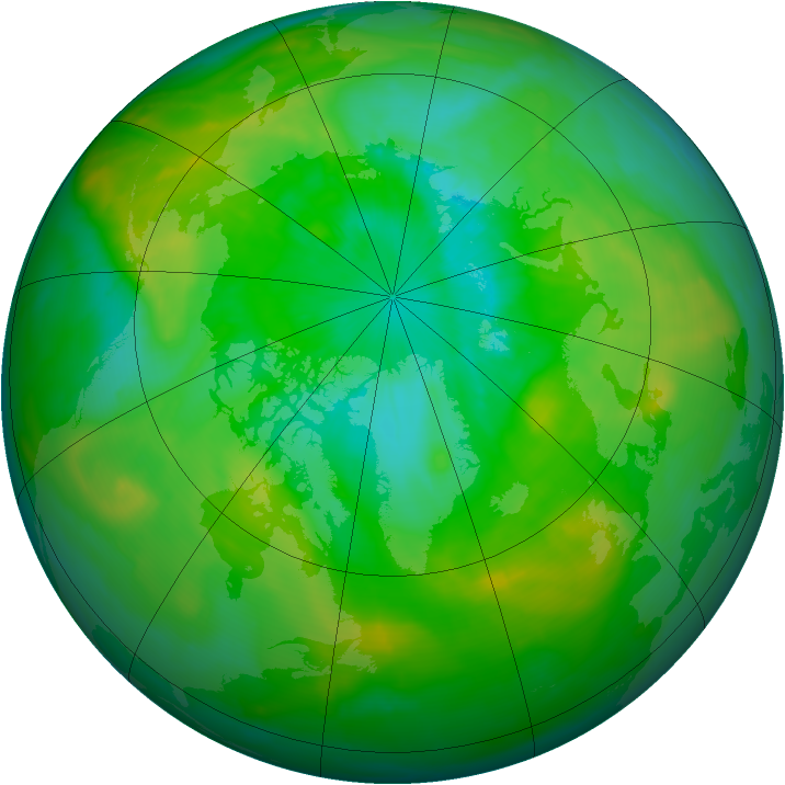 Arctic ozone map for 17 July 2015
